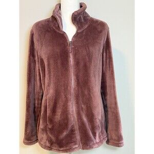 32 Degrees Heat Jacket Women's Large Thick Heavy Super Soft Plush Mauve